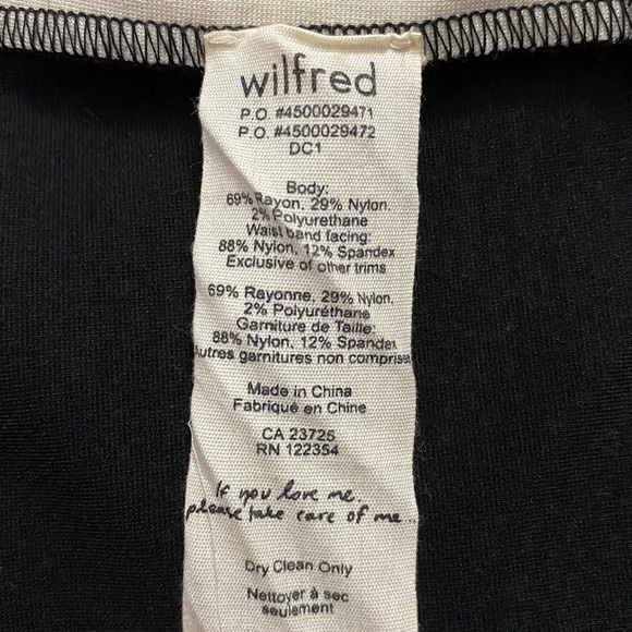 Wilfred Black Ivory Pencil Skirt 6 Career Mini - Picture 4 of 15